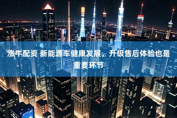 涨牛配资 新能源车健康发展，升级售后体验也是重要环节